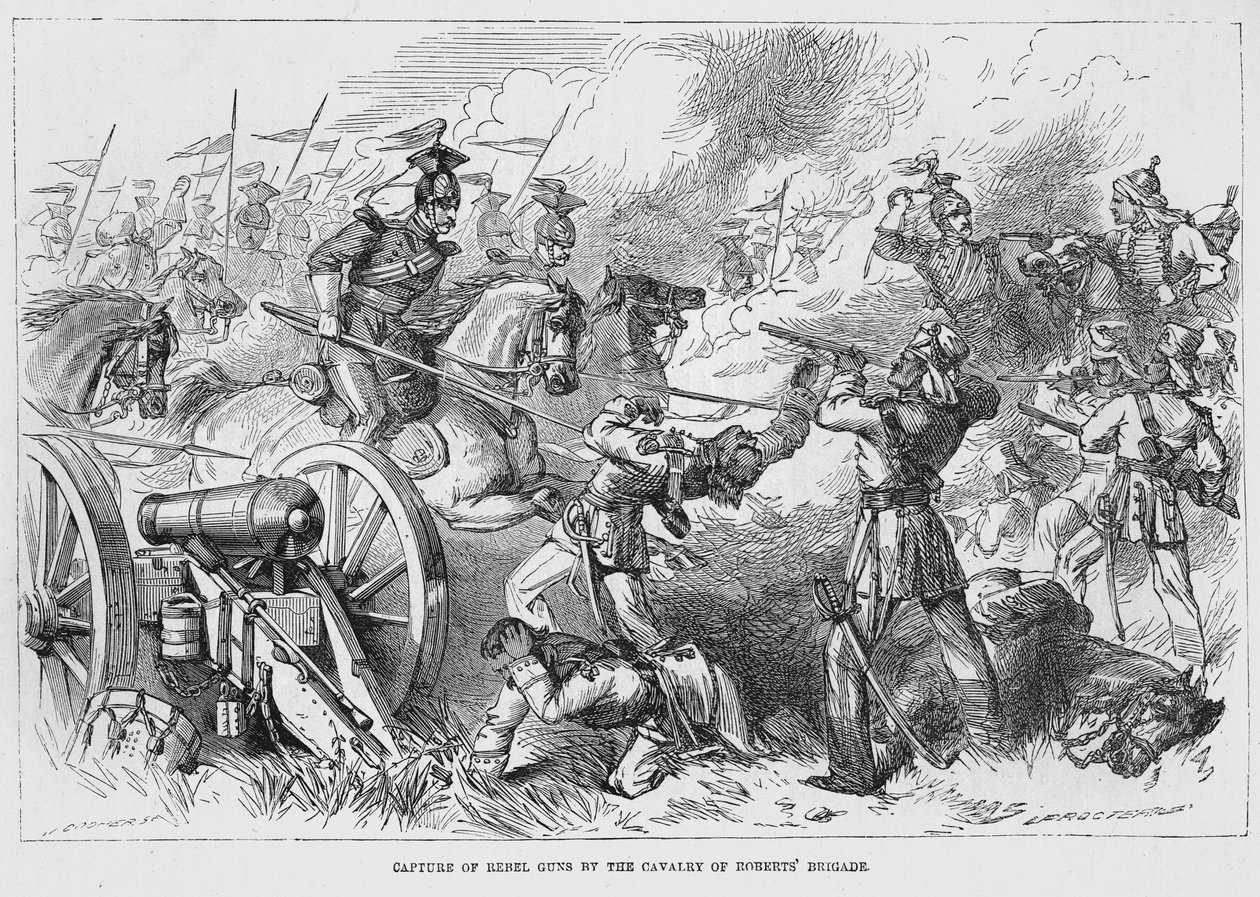 Verovering van rebellenkanonnen door de cavalerie van Roberts