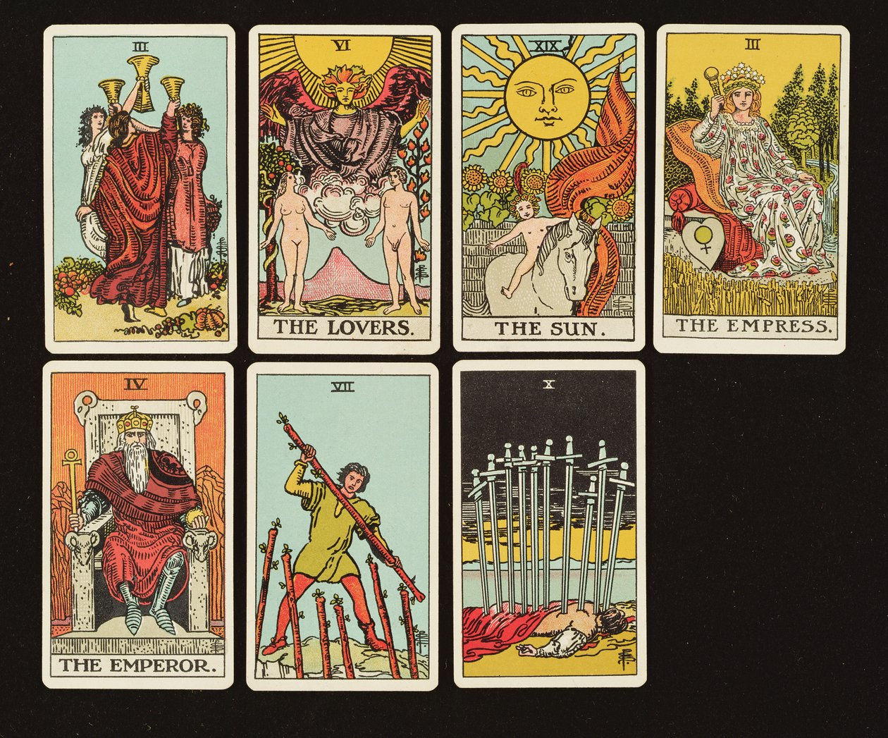 Kaarten uit een tarotset, c.1809 door English School
