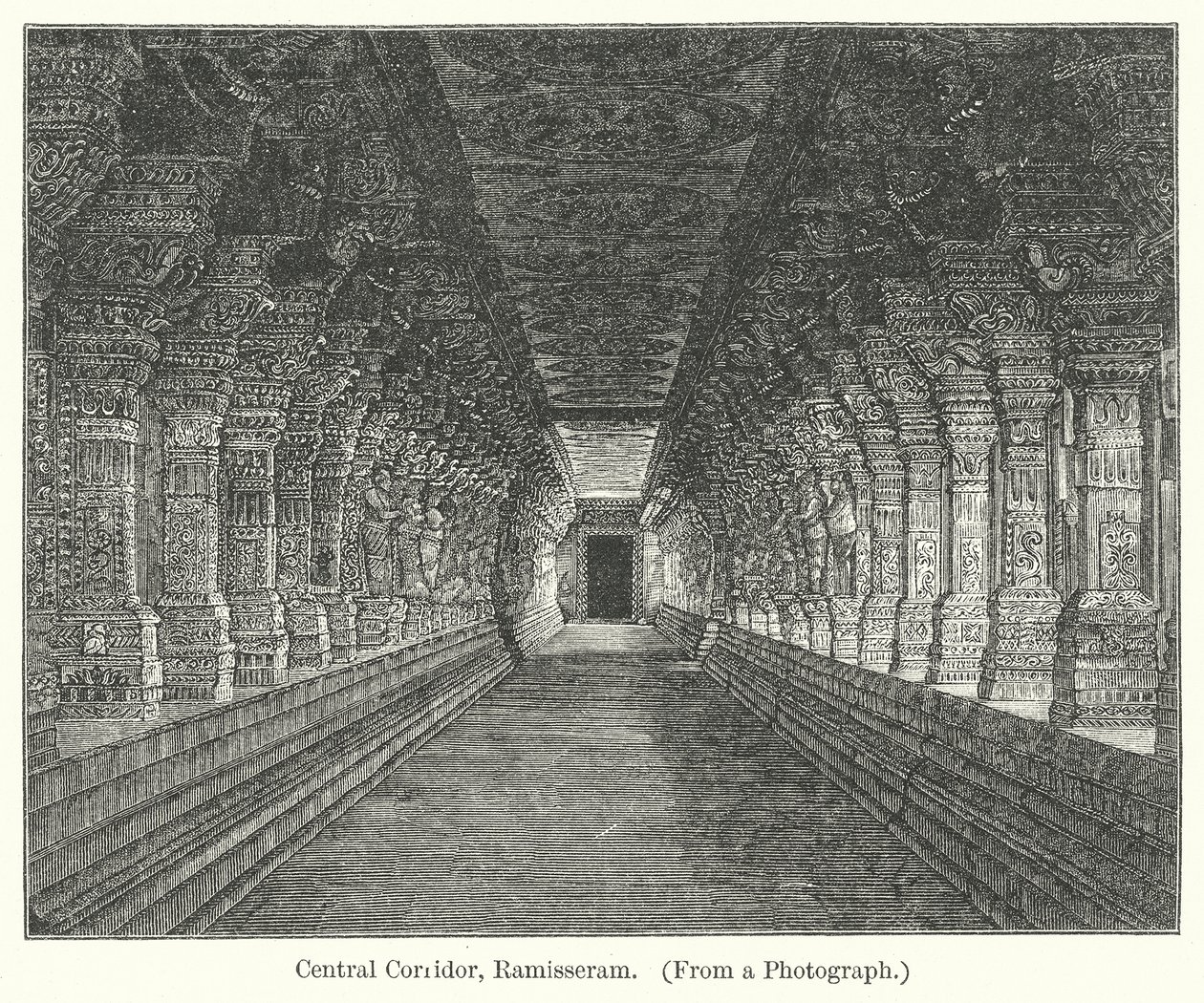 Centrale gang, Ramisseram (gravure) door English School