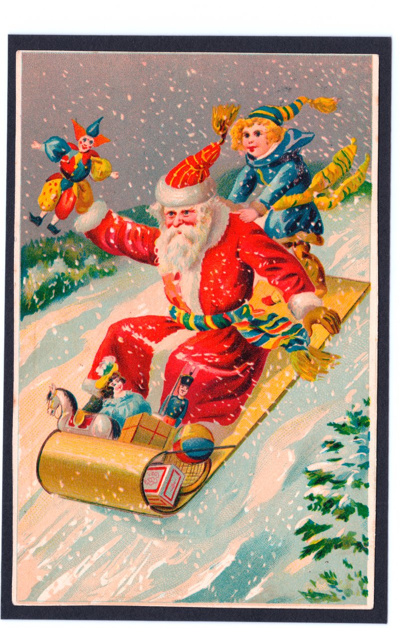 Kerstkaart, ca. 1907 door English School