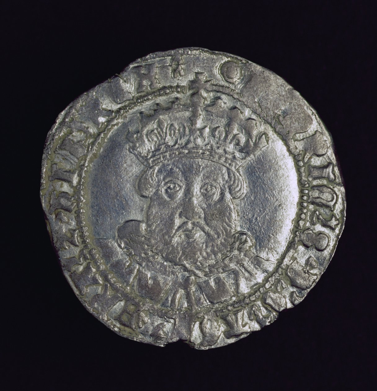 Munt met het hoofd van Hendrik VIII door English School