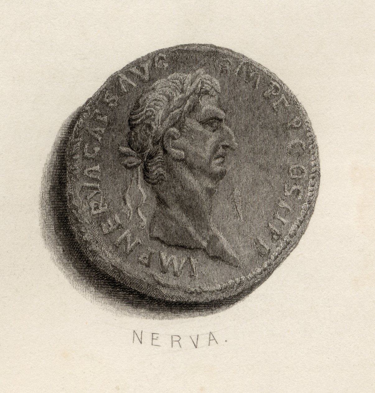 Munt uit de tijd van Nerva Caesar Augustus door English School