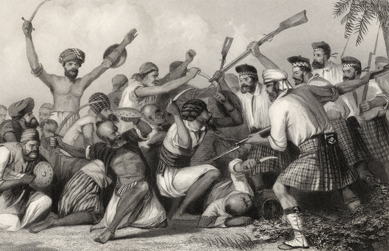 Conflict met de Ghazees voor Bareilly op 6 mei 1858, uit 