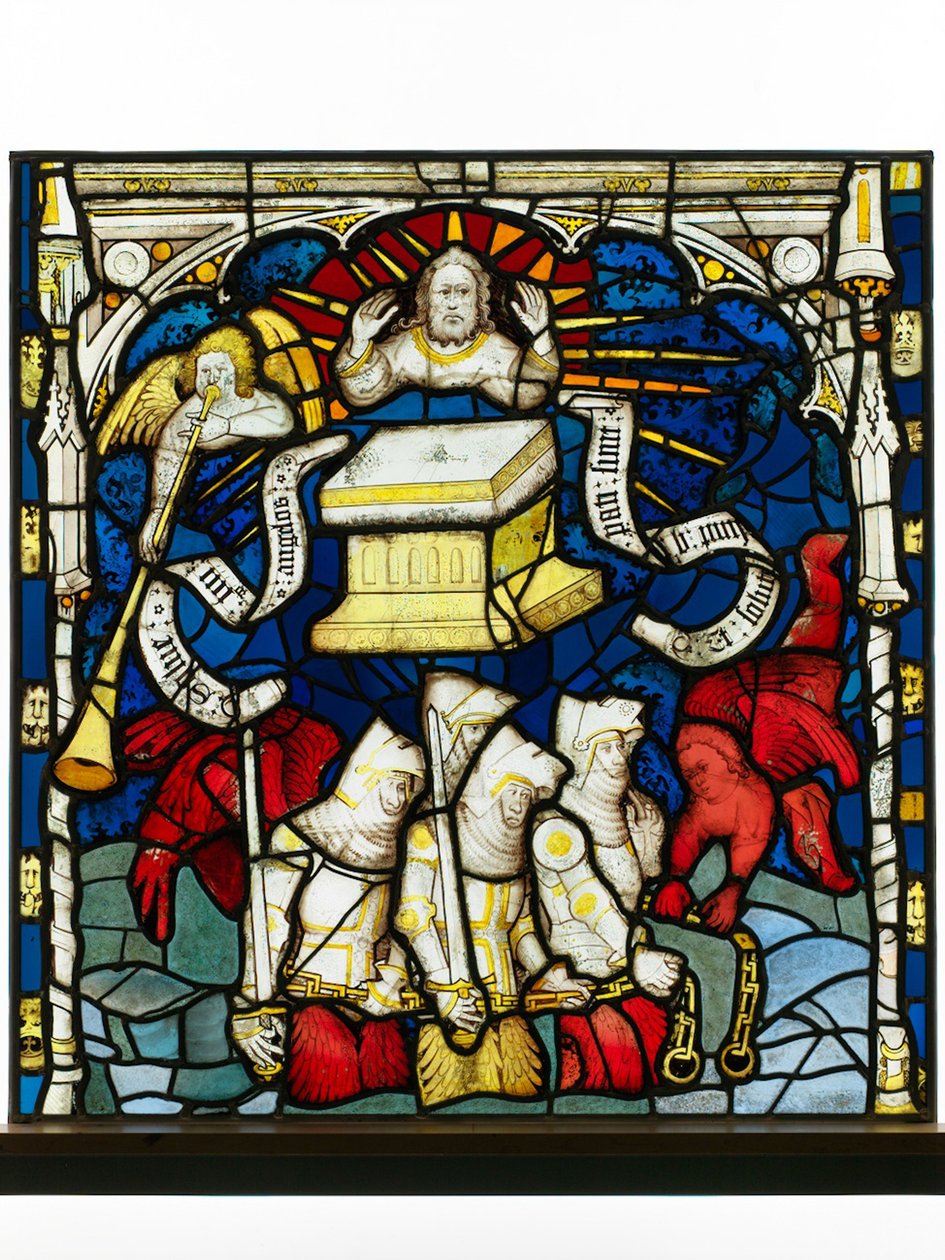Geconserveerd paneel van het Grote Oostraam in York Minster: 