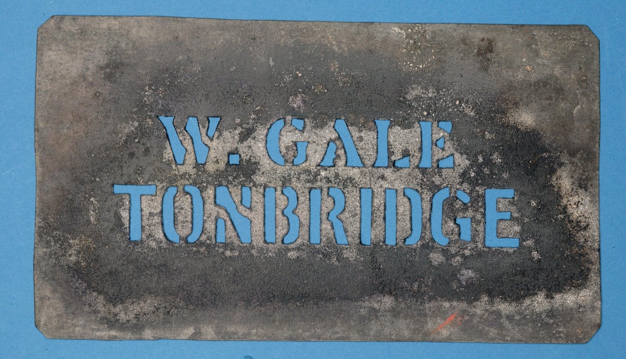 Koperen sjabloon van W. Gale, Tonbridge door English School