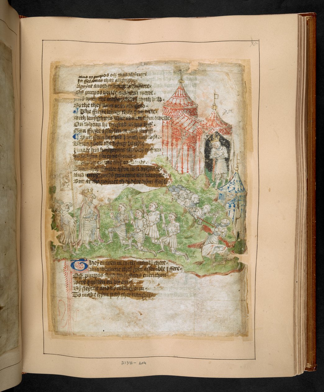 Cotton MS Tiberius A VII/1 fol. 75r, laat 15e eeuw door English School