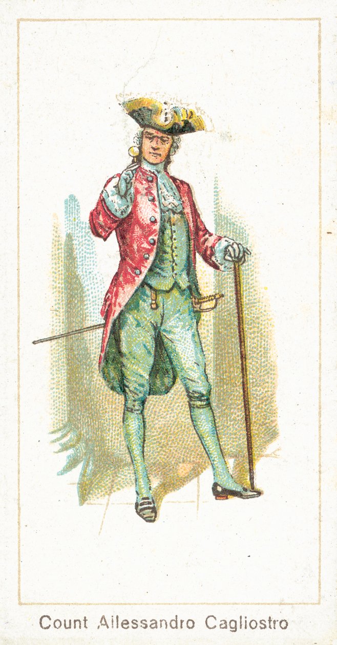 Graaf Allessandro Cagliostro (chromolitho) door English School