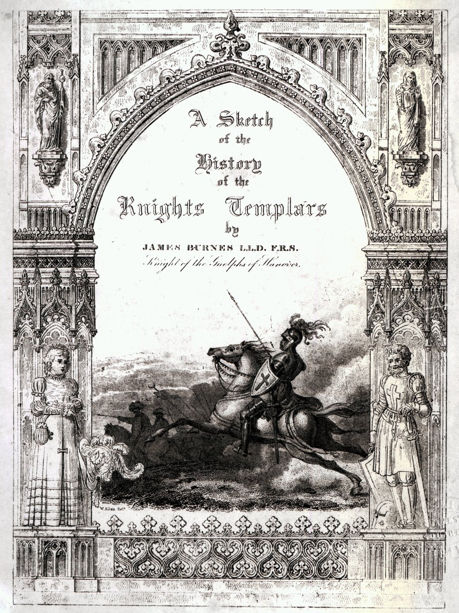 Omslag van Een schets van de geschiedenis van de Tempeliers, door James Burnes door English School
