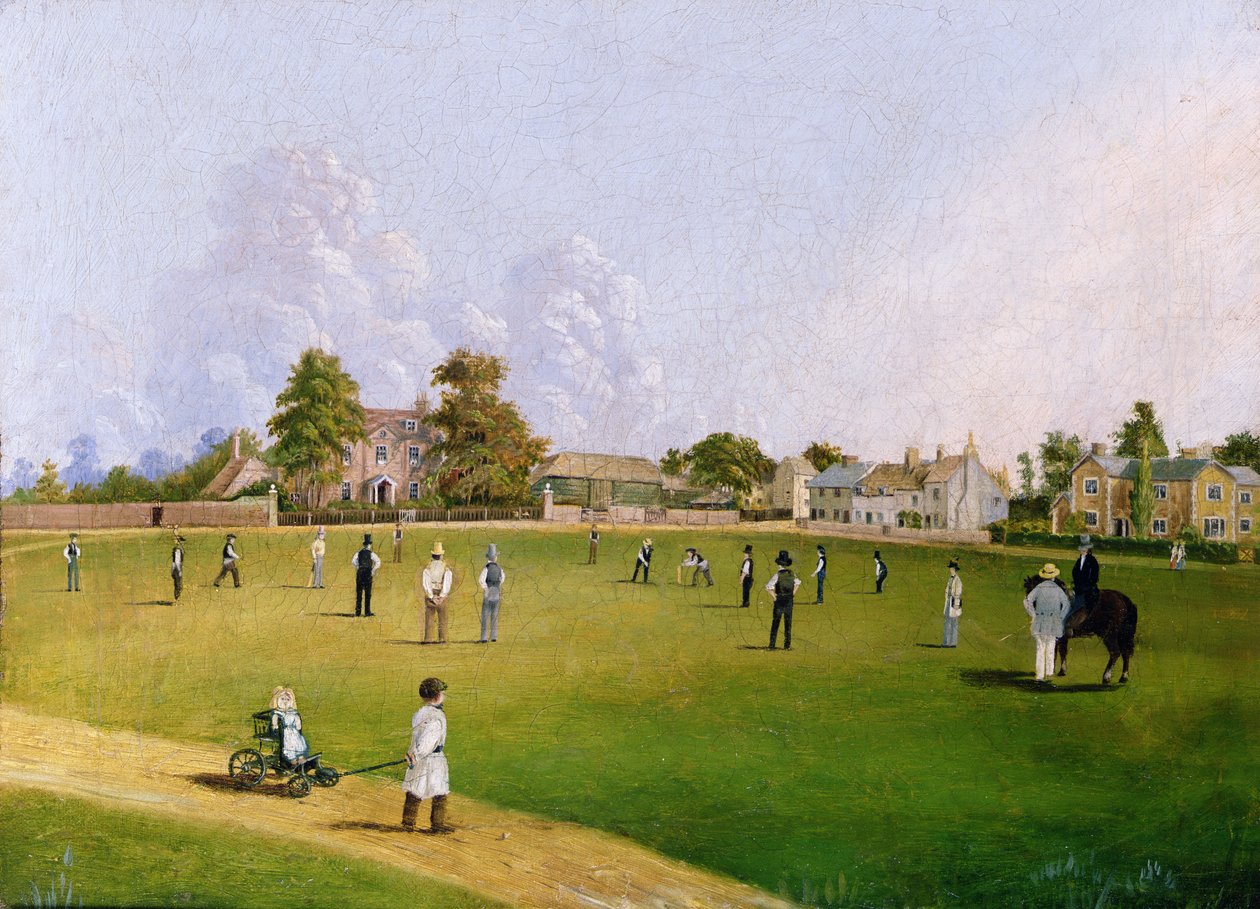 Cricket op Mitcham Green door English School