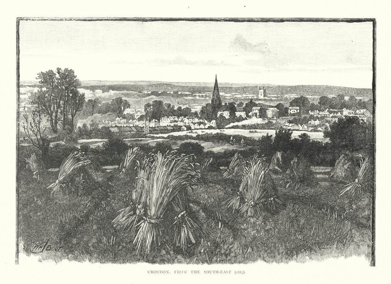 Croydon, vanuit het zuidoosten door English School