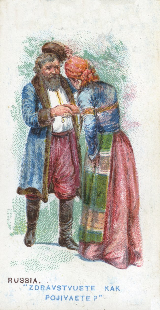 Gebruikelijke Groet in Rusland, 1907 door English School