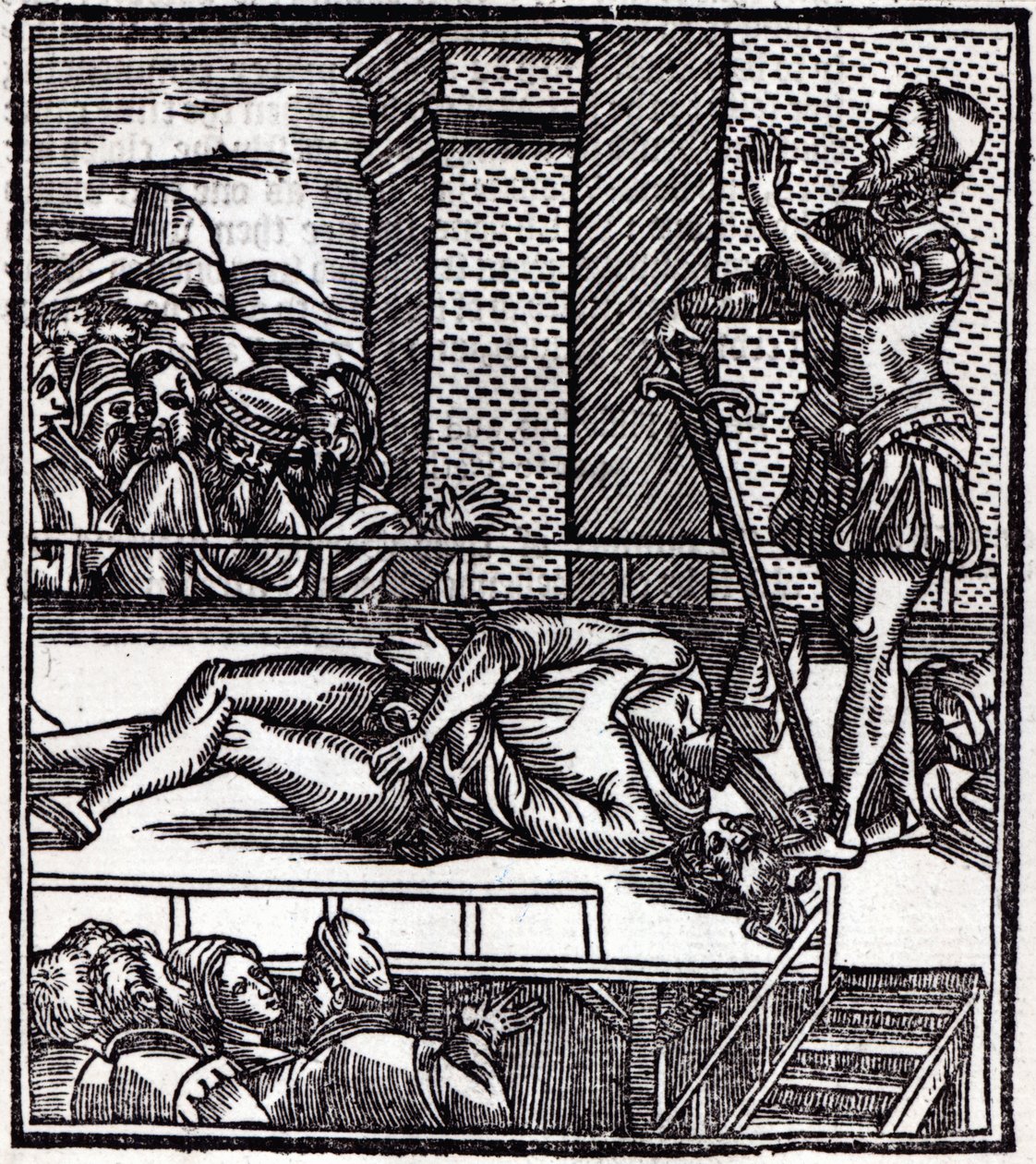 Dood door onthoofding (houtsnede) door English School