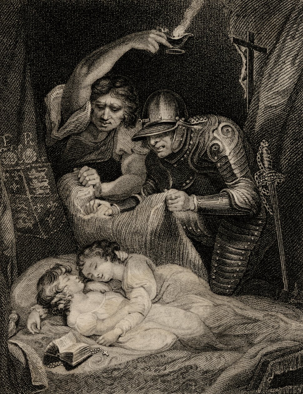 Dood van koning Edward V (1470-83) en zijn broer, Richard (1472-83) hertog van York door English School