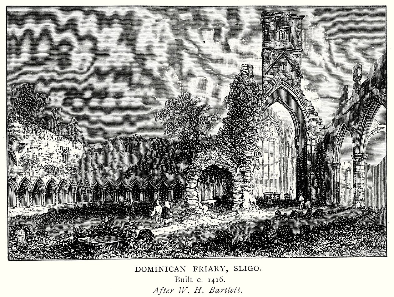 Dominicaans klooster, Sligo (gravure) door English School