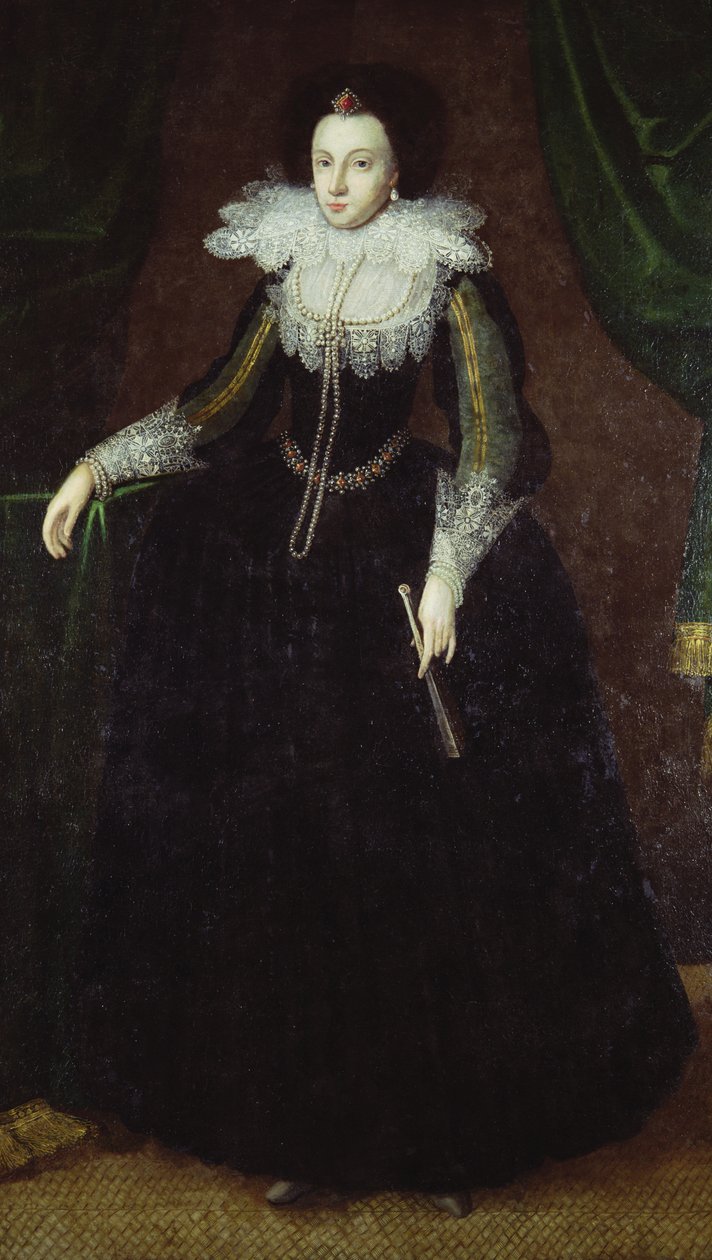Dorothy Huddleston (geboren Dormer), c.1610-15 door English School