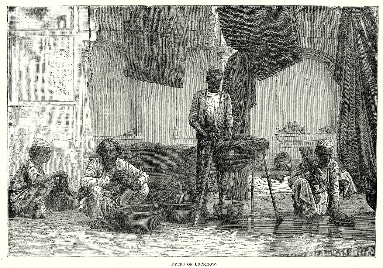 Ververs van Lucknow (gravure) door English School