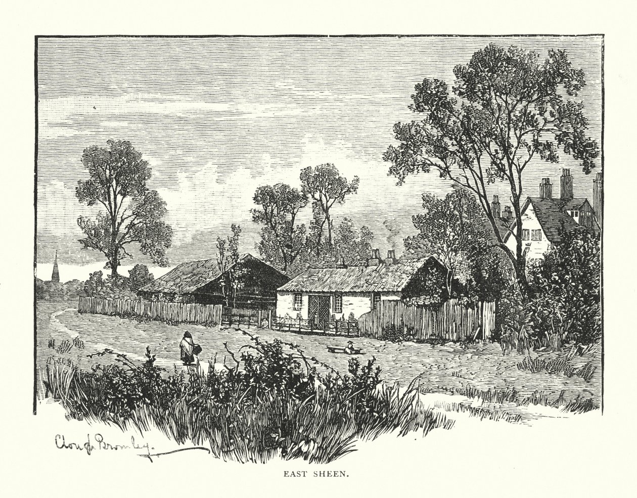 East Sheen (engraving) door English School