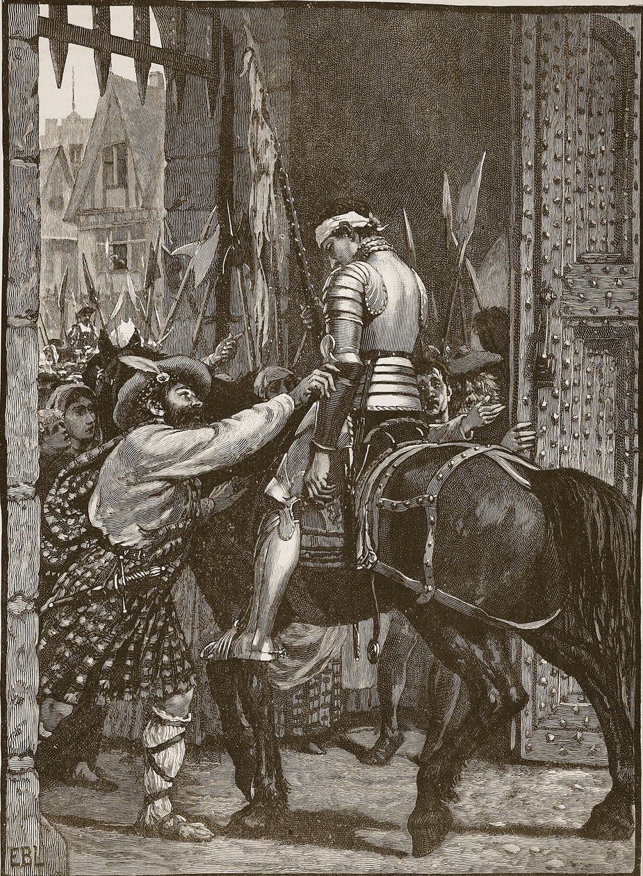 Edinburgh na Flodden, illustratie uit Cassells Geïllustreerde Geschiedenis van Engeland door English School