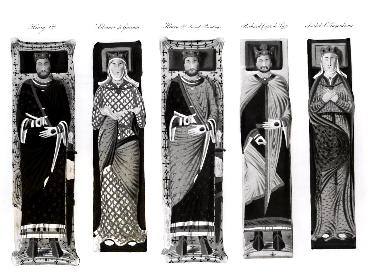 Beeltenissen van Hendrik II (1133-89) Eleonora van Aquitanië (ca. 1122-1204) Richard Leeuwenhart (1157-99) en Isabel d