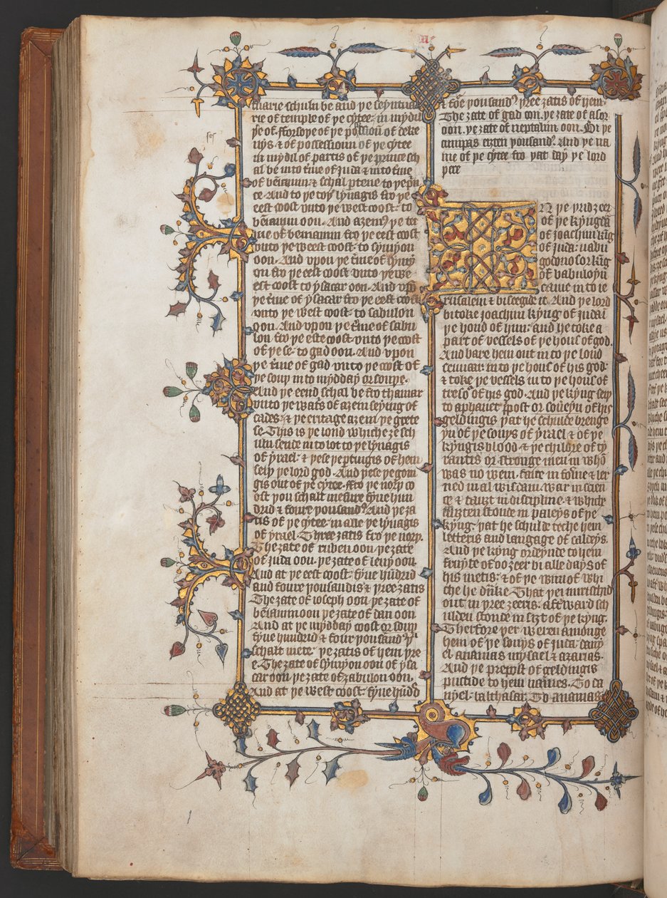Egerton 617, Wycliffite Bijbel, vóór 1397 (perkament) door English School