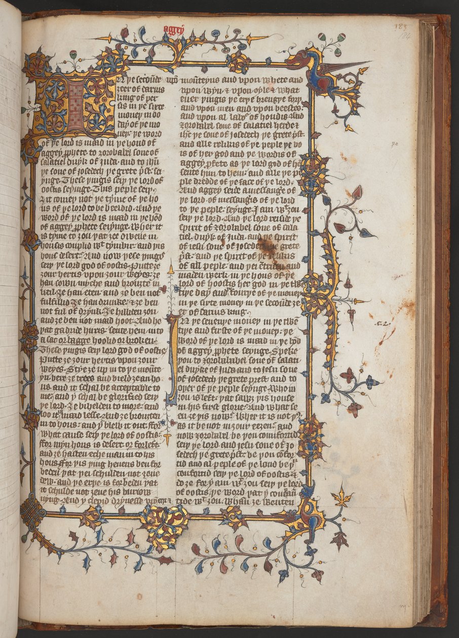 Egerton 617, Wycliffite Bijbel, vóór 1397 (perkament) door English School