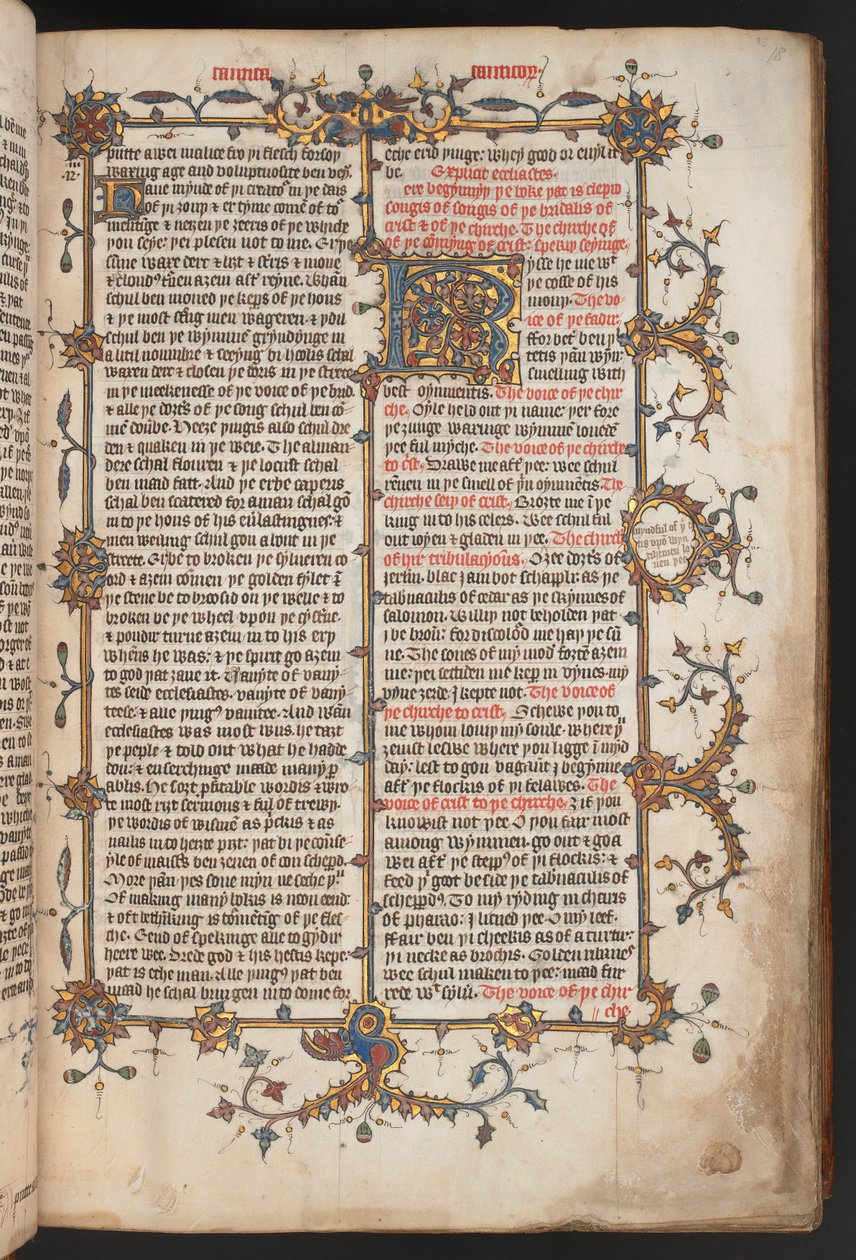 Egerton 617, Wycliffite Bijbel, vóór 1397 (perkament) door English School