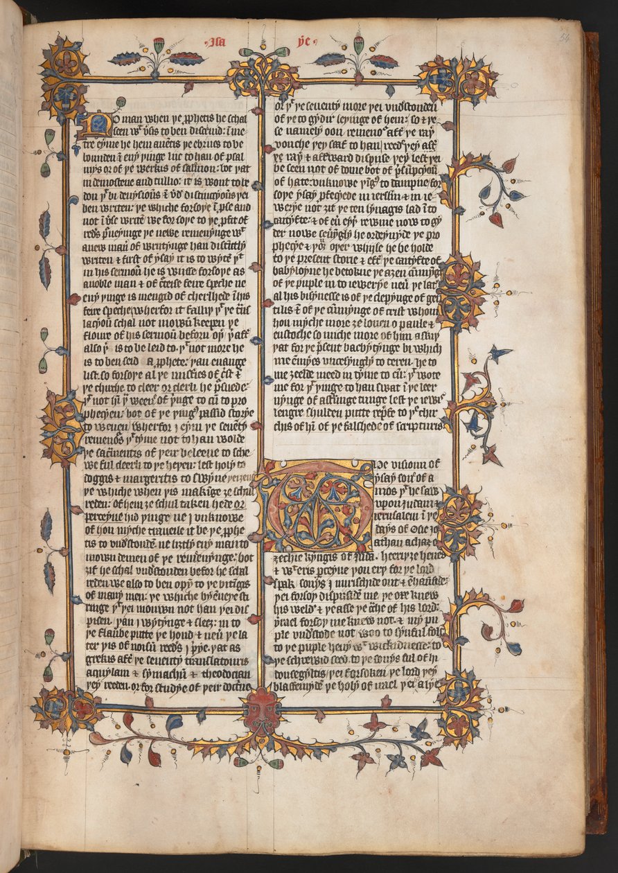Egerton 617, Wycliffite Bijbel, vóór 1397 (perkament) door English School