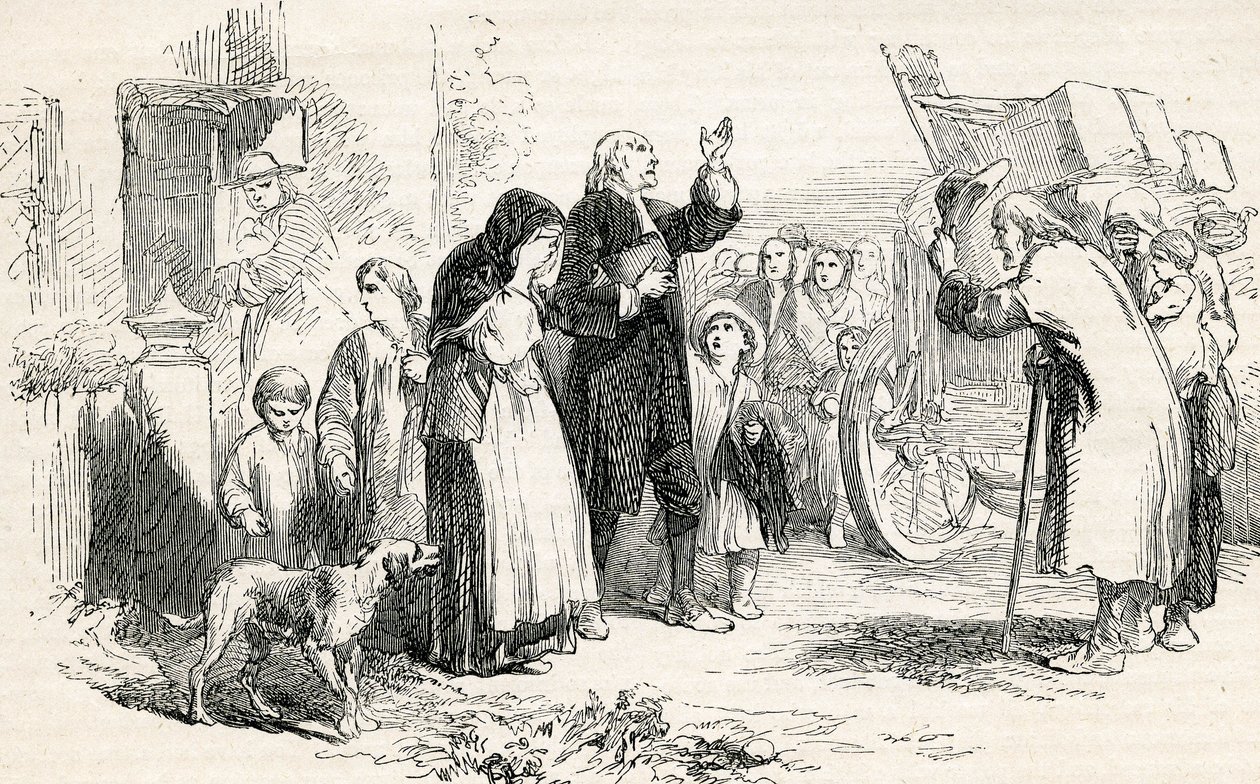 Uitdrijving van non-conformisten op St. Bartholomews Day door English School