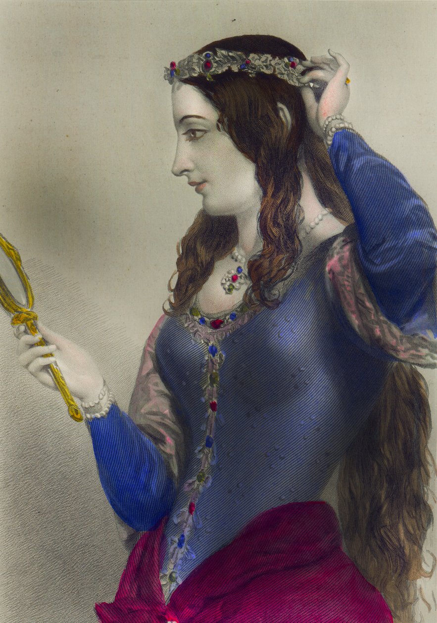 Eleanor van Provence, koningin-gemalin van Hendrik III van Engeland, gedrukt door Henry G. Bohn, Londen, 1856 door English School