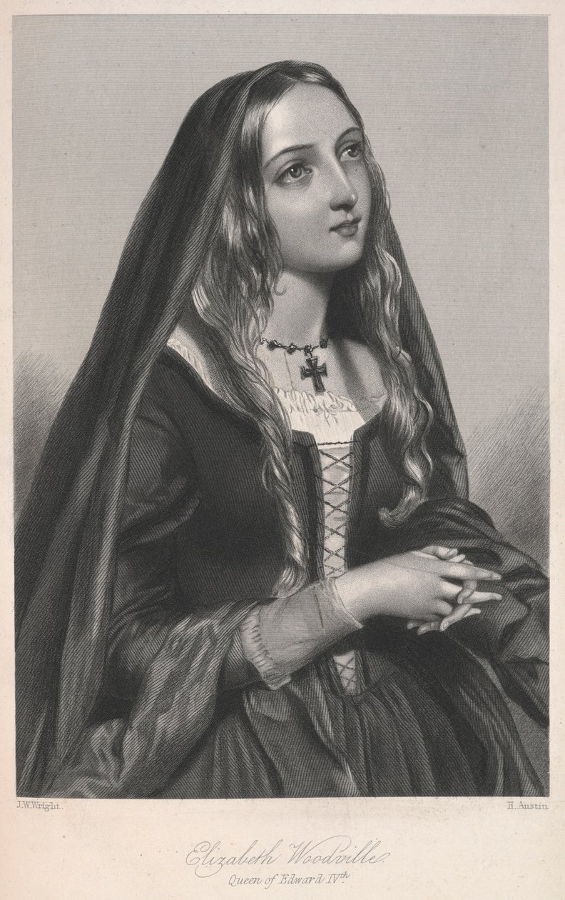 Elizabeth Woodville, Koningin van Edward IV, illustratie uit 