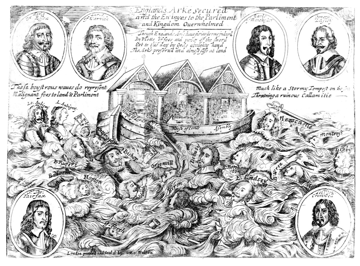 Engelands Ark Beveiligd en de Vijanden van het Parlement en Koninkrijk Overweldigd, 1645-46 door English School