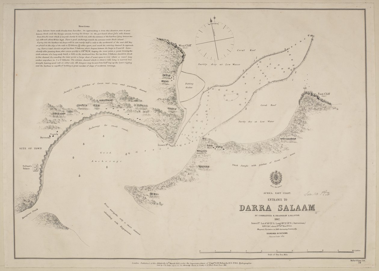 Ingang naar Darra Salaam, door Commandant R. Bradshaw, HMS Star door English School
