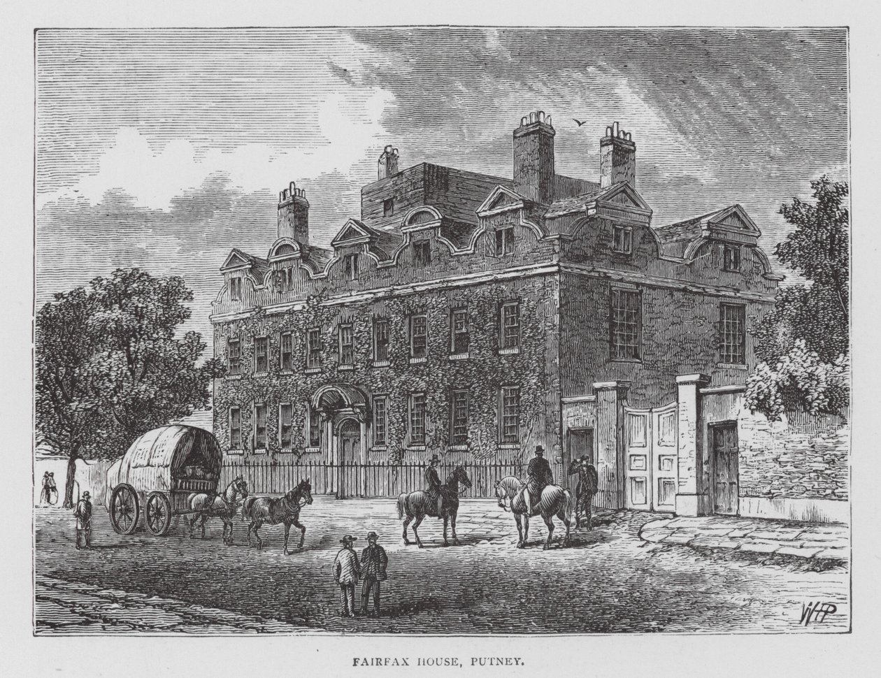 Fairfax House, Putney (litho) door English School
