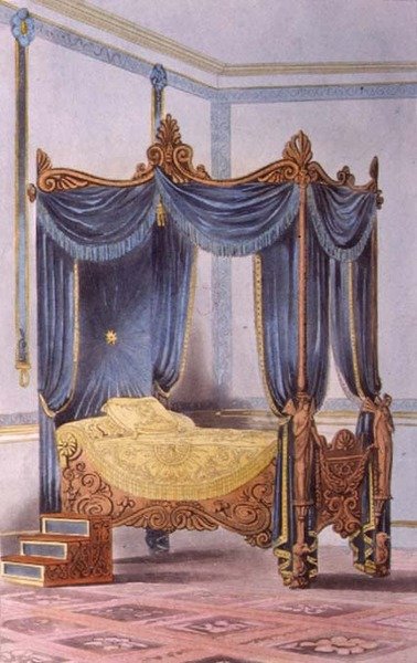 Hemelbed, plaat 186 uit Ackermann