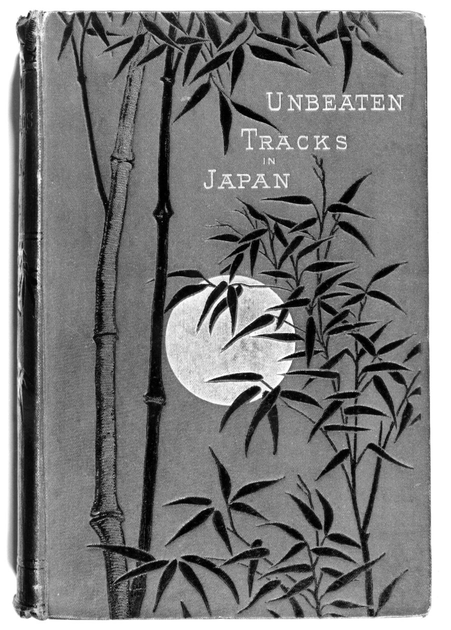 Voorkant van Onbetreden Paden in Japan door Isabella Bird, eerste editie door English School