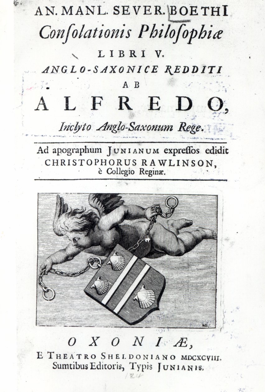 Frontispice van Christopher Rawlinsons vertaling van Alfred de Grote