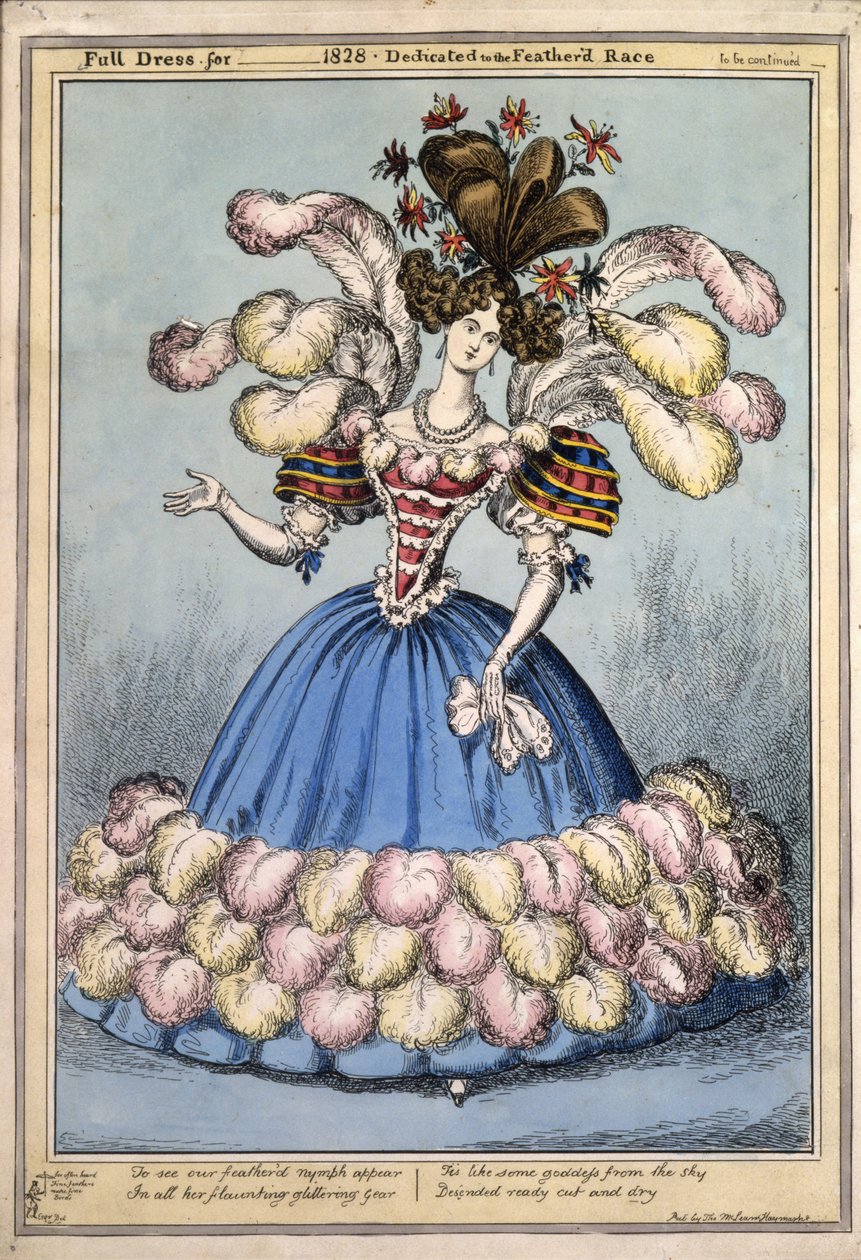 Volledige kleding voor ?1828. Toegewijd aan het gevederde ras, uitgegeven in Londen, 1828 door English School