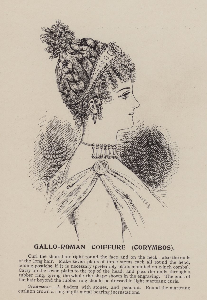 Gallo-Romeins kapsel, Corymbos (gravure) door English School