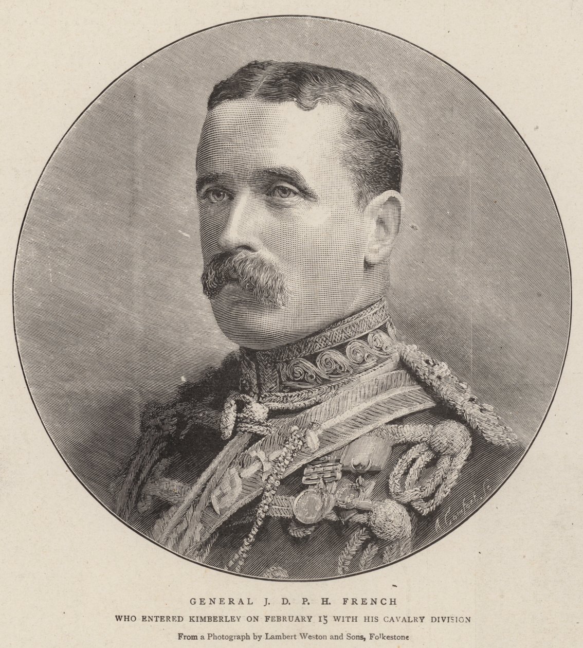 Generaal J D P H French (gravure) door English School