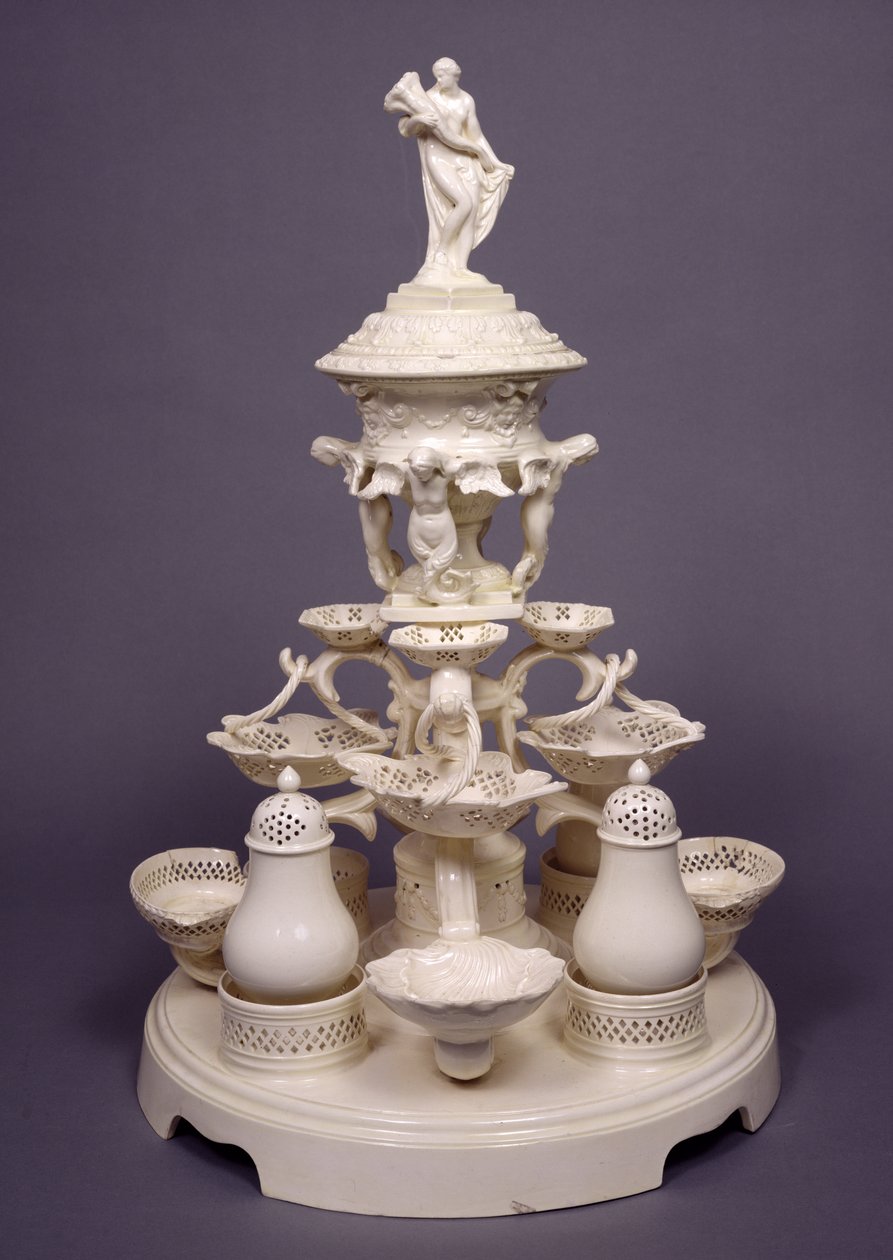 Grand Plat de Menage of, tafelstuk, Leeds Pottery, ca. 1780 door English School
