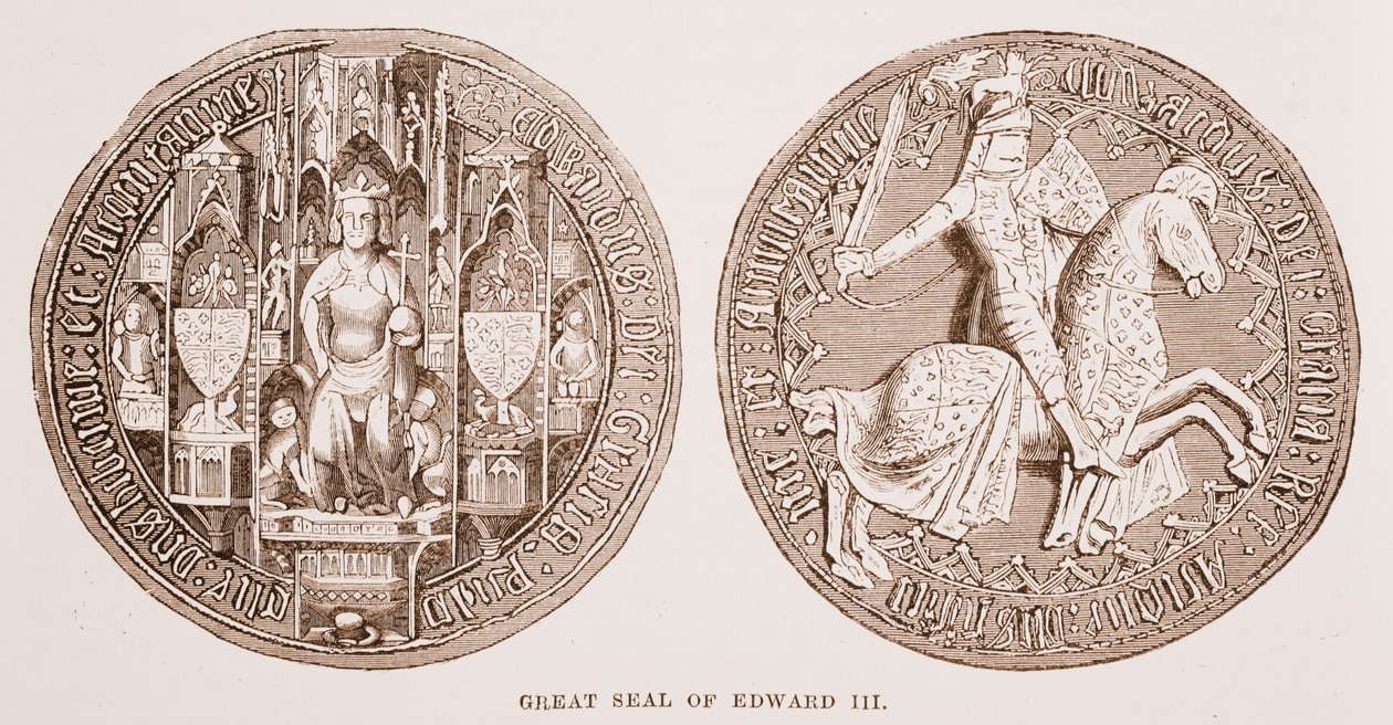 Grote Zegel van Edward III door English School