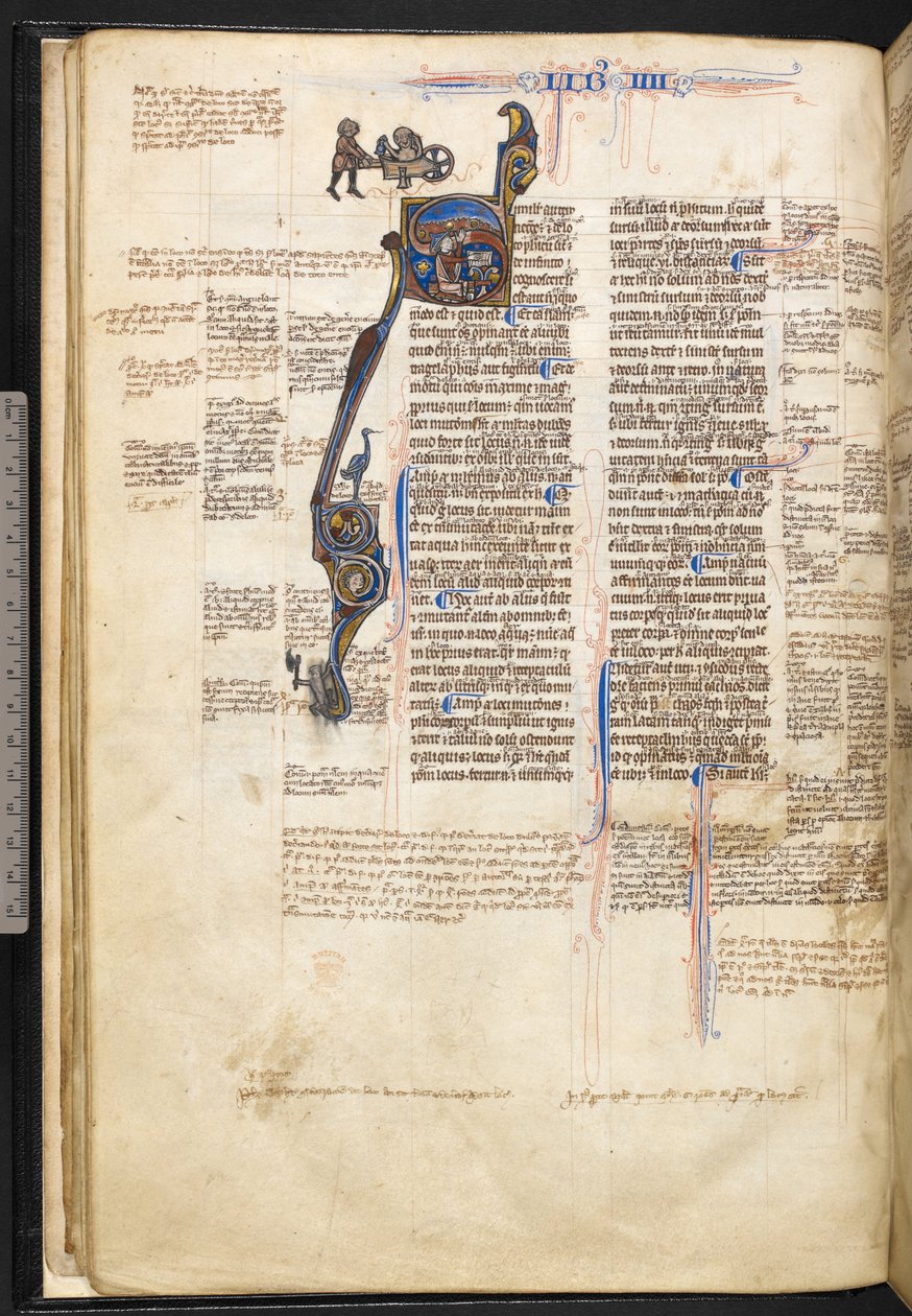 Harley 3487, f.22v Geïllustreerde initiaal 