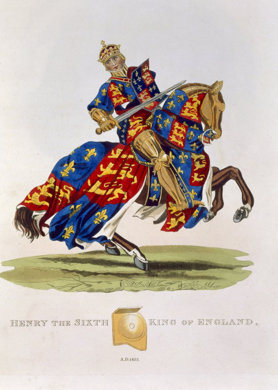 Hendrik VI, Koning van Engeland (1421-71), 1422, uit Oud Wapenrusting, door Samuel Rush Meyrick, 1824 door English School