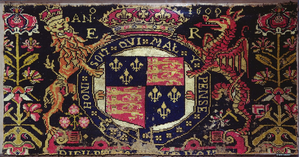 Heraldisch paneeltapijt, 1600 (textiel) door English School