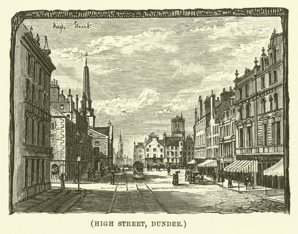 High Street, Dundee (gravure) door English School