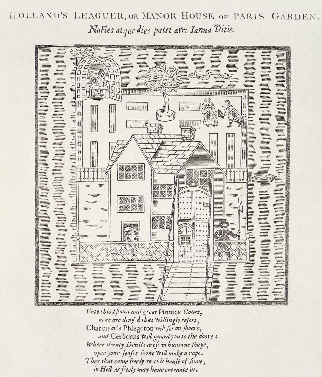 Hollands Leaguer, of landhuis, van Paris Garden, Southwark, Londen door English School