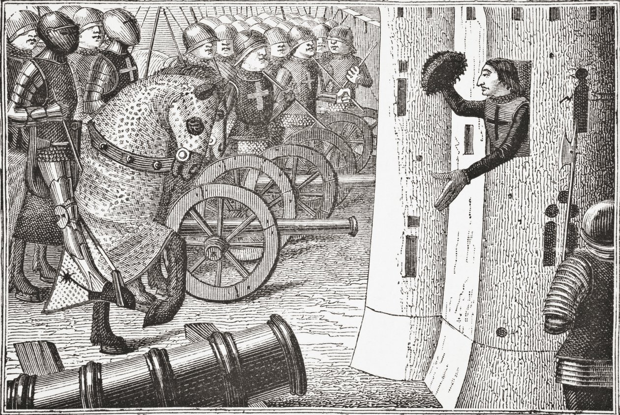 Hoe Jean Duc Alençon de stad Alençon innam, 1878 door English School