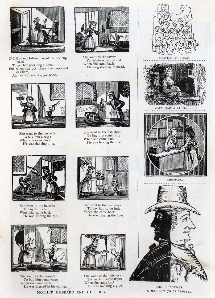 Illustraties uit Grootvaders Prentenboek, c.1875 door English School