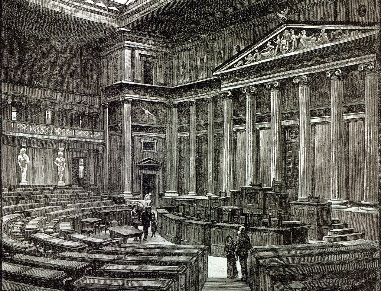 Interieur van het Parlement, Wenen, uit 