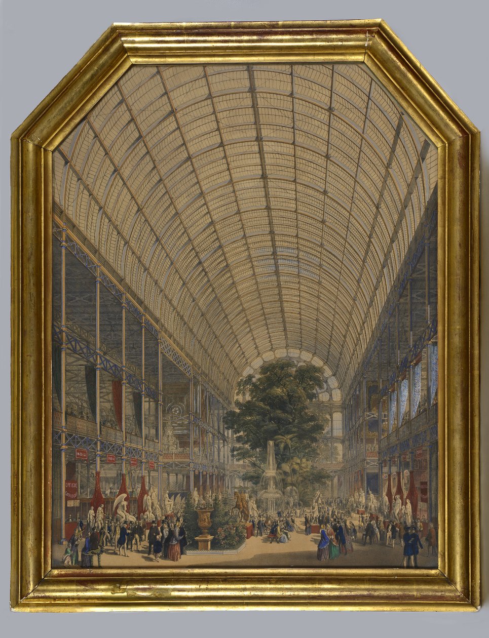 Interieur van het Crystal Palace, 1851 door English School